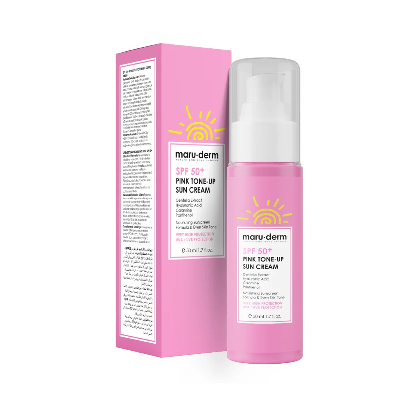 Crema Tonificante Rosa Con Protección solar FPS 50 + 50ml - Maruderm