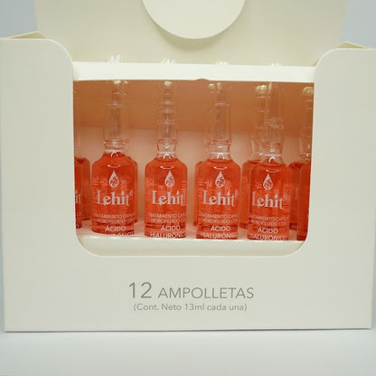 Tratamiento Capilar Hidro. con Ácido Hialurónico Ampolla 13ml - Lehit