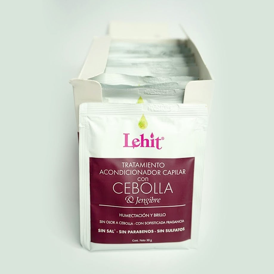 Tratamiento Acondicionador Capilar con Cebolla y Jengibre 30gr - Lehit