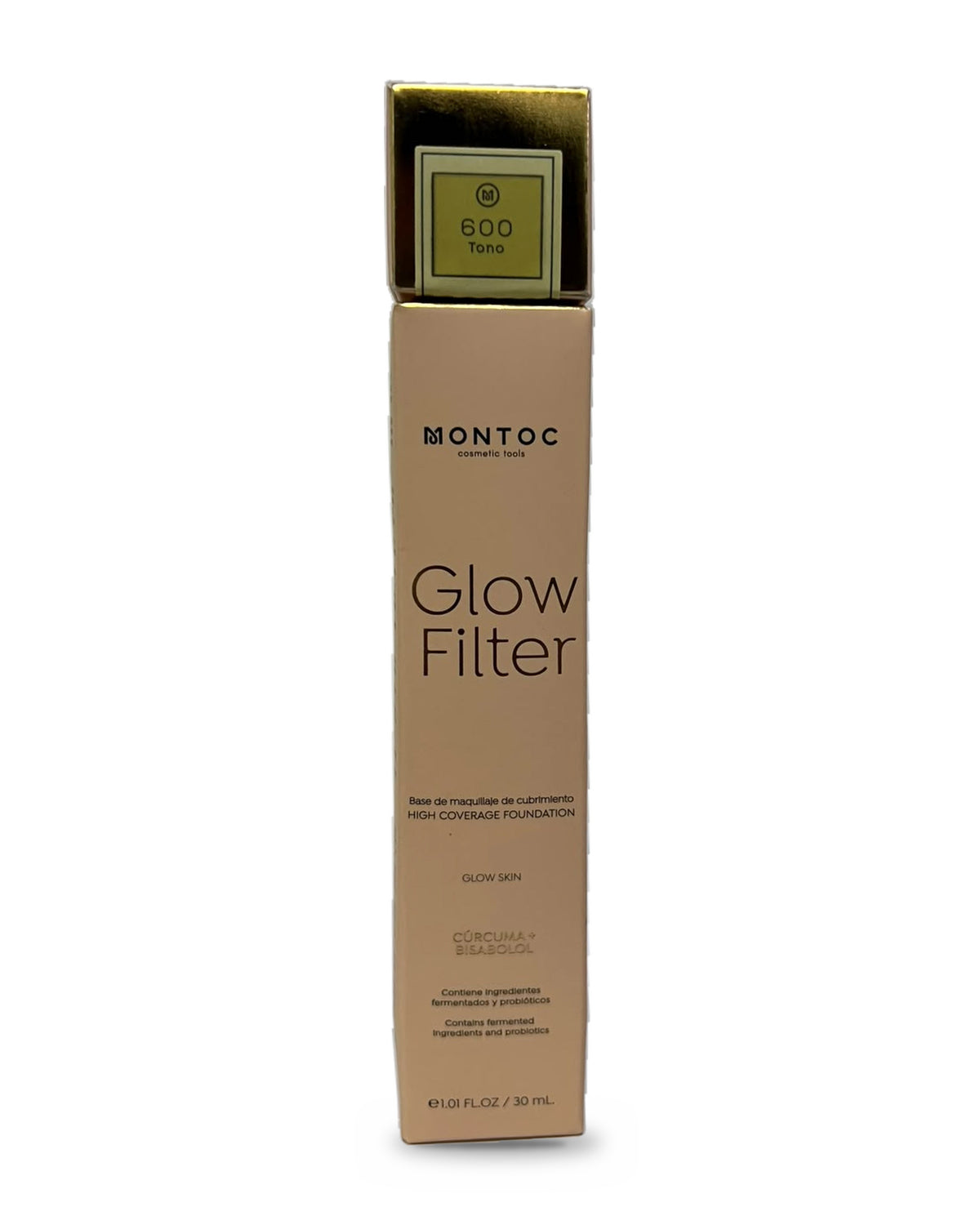 Base Glow Filter Alta Cobertura Tono 600 30ml - Montoc