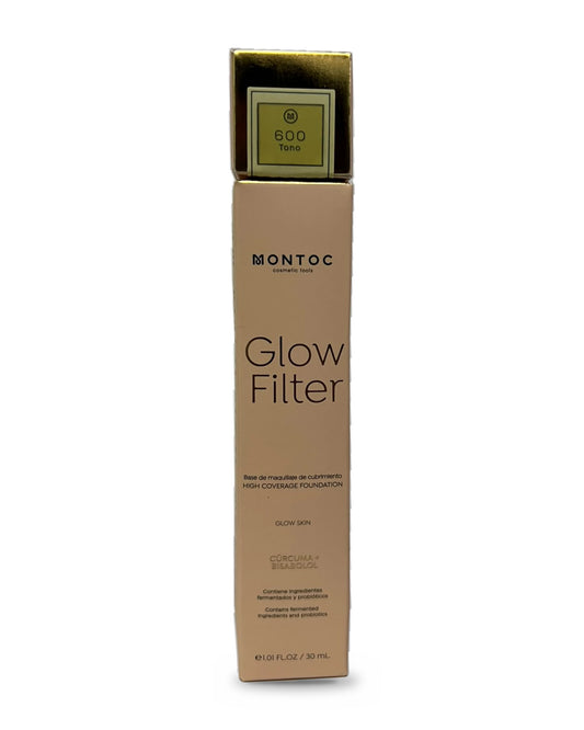 Base Glow Filter Alta Cobertura Tono 600 30ml - Montoc