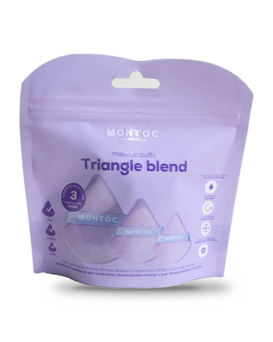 Makeup Puffs Triangle Blend Lila X3 - Montoc