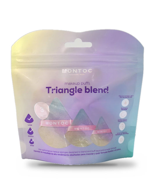 Makeup Puffs Triangle Blend Tornasol X3 - Montoc