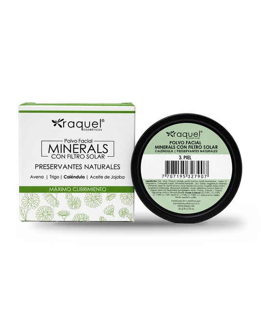 Polvo Facial Mineral con Caléndula Piel - Raquel